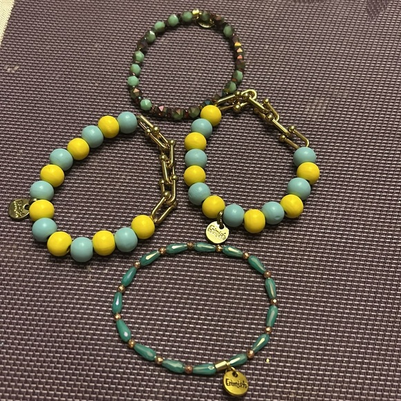 Erimish stack of‎ 4 stretch beaded bracelets. - Picture 6 of 6